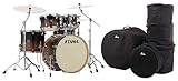 Tama CL-52KR-CFF Superstar Classic Drumkit Set (5-teiliges Schlagzeug, 22' Bass Drum, Ahornkessel, lackierte Oberfläche, komplette Hardware, inkl. Gigbags) Coffee Fade