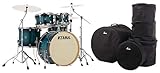 Tama CL-52KR-BAB Superstar Classic Drumkit Set (5-teiliges Schlagzeug, 22' Bass Drum, Ahornkessel, lackierte Oberfläche, komplette Hardware, inkl. Gigbags) Blue Lacquer Burst