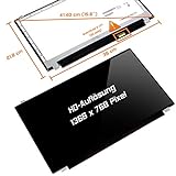 Laptiptop 15,6' LED Display Glossy passend für Fujitsu Lifebook E556 A566 A555 A557 Bildschirm WXGA HD