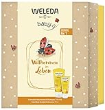 WELEDA Bio Baby Geschenk Set 2022 – Babypflege Naturkosmetik Geschenkbox bestehend aus Calendula Windel Wundschutzcreme & Waschlotion. Optimales Pflegeset zur täglichen Pflege von Babys & Kleinkindern