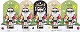 Lindt HELLO Schokolade zu Weihnachten | Mini-Santa Weihnachtsmann vegan mit Hafer Drink | 50 g (5 x 10 g) | stylische Weihnachtsschokolade