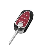 PHONILLICO Autoschlüssel Ersatz Fernbedienung Schlüssel Für Cle Alfa Brera Giulietta GTA Mito Romeo Schlüsselanhänger Flip mit 3 Tasten Klinge
