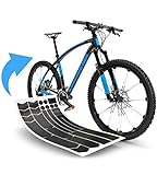 Blackshell® Fahrrad Schutzfolie - starker Rahmenschutz für z.B. Trekkingrad, MTB, Rennrad oder E-Bike - 24-teilig in Carbon Schwarz - Steinschlagschutz-Set