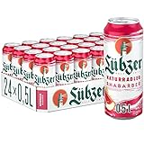 Lübzer Naturradler Rhabarber, Radler Dose (24 x 0,5 L), Dosenbier Biermischgetränk - Alster - Bier