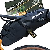 Rovativ® Satteltasche Bikepacking - 100% Wasserdicht [10 Liter] Satteltasche Fahrrad - MTB, Rennrad Satteltasche und Gravel Bike Taschen für Bike Packing