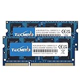 TECMIYO 8GB Kit (2x4GB) PC3L-12800S DDR3 1600MHZ Sodimm DDR3L-1600 PC3-12800 CL11 1,35V/1,5V 204Pin Non-ECC ungepufferter Laptop-Speicher RAM-Modul-Aufrüstung