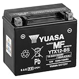 Batterie YUASA YTX12-BS (WC) AGM geschlossen, 12V|10Ah|CCA:180A (150x87x130mm) für Kawasaki ER-5 Twister 500 (34KW) Baujahr 2003