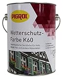Pigrol Wetterschutz-Farbe K60-10L - dunkelbraun Holzfarbe für innen und aussen
