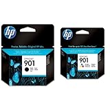 HP 901 Multipack Original Druckerpatronen (Schwarz, Farbe) für HP Officejet