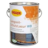 Pigrol Langzeit-Schutzlasur 2,5L granit Holzlasur für alle Hölzer im Außenbereich