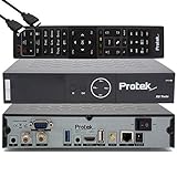 Protek X2 Twin SAT 4K - UHD HDR 2X DVB-S2 Twin Tuner, OpenATV E2 Linux Receiver, Smart TV-Box, YouTube, Aufnahmefunktion, Kartenleser, Media Player, USB 3.0, inklusive WiFi & EasyMouse HDMI-Kabel