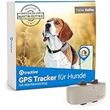 Tractive GPS Tracker für Hunde. Empfohlen von Martin Rütter. Live-Ortung. Unbegrenzte Reichweite. Passt auf alle Halsbänder (Braun)