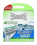 Wilkinson Sword Quattro Titanium Sensitive Klingen, 12 Stück