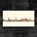 Kunstbruder REMSCHEID Skyline (div. Größen) - Kunst Druck auf Leinwand 30x60cm
