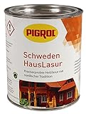 Pigrol Schwedenhauslasur 0,75L polarweiss Dickschichtlasur für alle Hölzer im Außenbereich