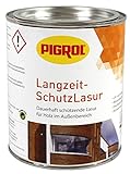 Pigrol Langzeit-Schutzlasur 0,75L titan Holzlasur für alle Hölzer im Außenbereich