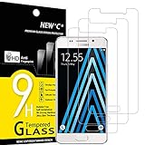 NEW'C 3 Stück, Panzer Schutz Glas für Samsung Galaxy A3 2016, Frei von Kratzern, 9H Härte, HD Displayschutzfolie, 0.33mm Ultra-klar, Ultrabeständig
