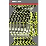 PSLER® Motorrad Felgenrandaufkleber Rim Stripes Aufkleber für MT-07 (Schwarz)
