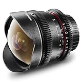 Walimex Pro 8 mm f/3,8 Fish-Eye Foto und Videoobjektiv (manuelle Fokussierung) für Canon Objektivbajonett